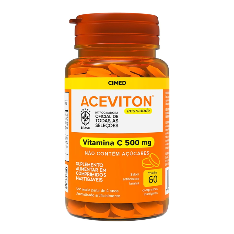 ACEVITON VITAMINA C IMUNIDADE 60 COMPRIMIDOS MASTIGÁVEIS