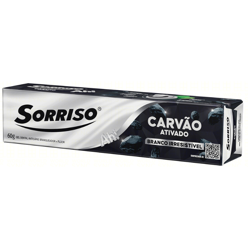 CREME DENTAL SORRISO AH! CARVÃO ATIVO 60G