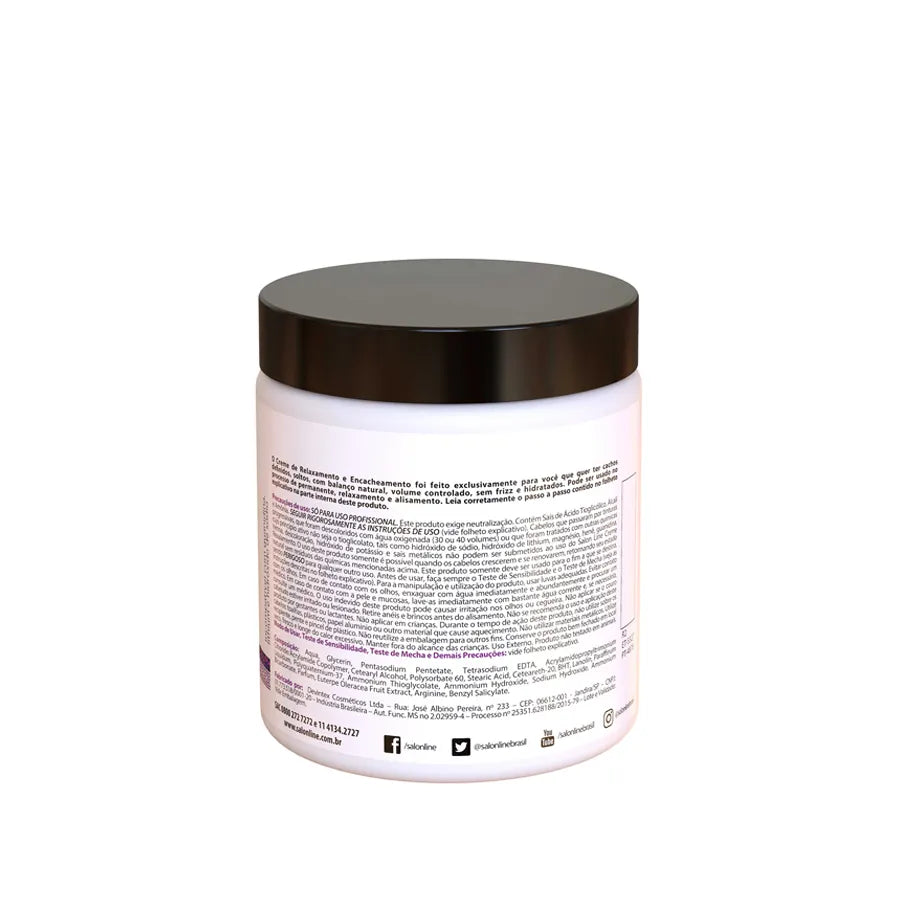 CREME DE RELAXAMENTO E ENCACHEAMENTO SALON LINE PERMANENTE AFRO 500G