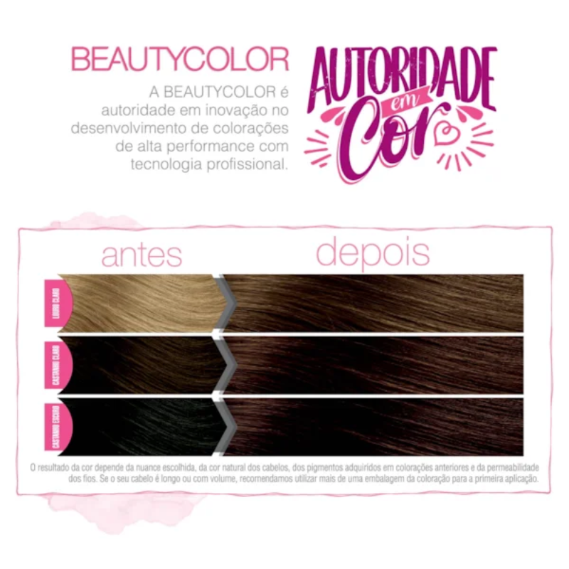 KIT TINTA CAPILAR BEAUTYCOLOR PURRISÍ 7.0 LOURO NATURAL