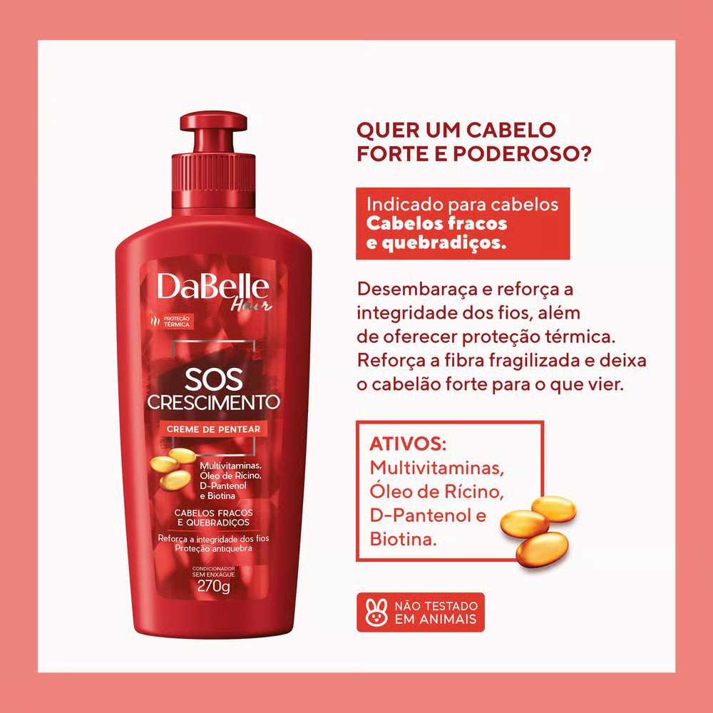 CREME PARA PENTEAR DABELLE SOS CRESCIMENTO 270G
