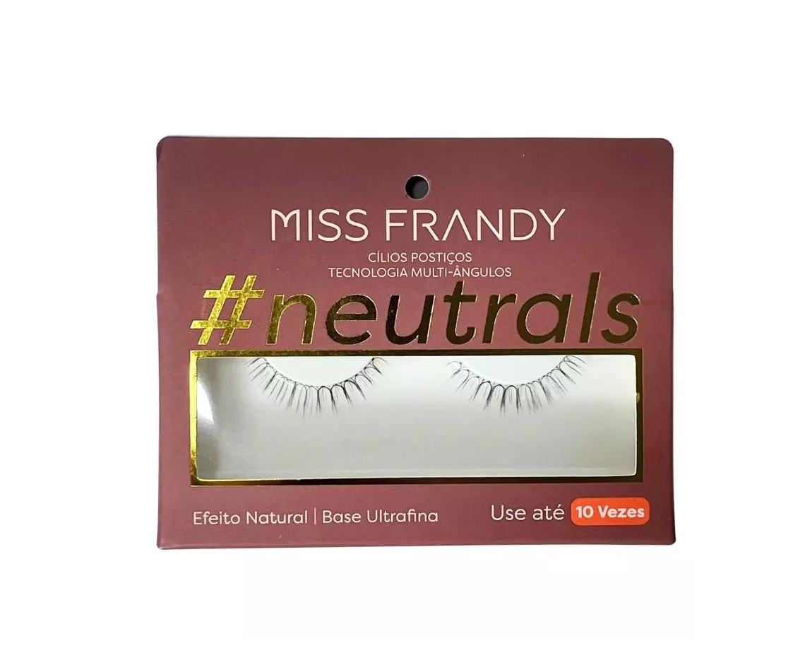 CÍLIOS POSTIÇOS MISS FRANDY #NEUTRALS EFEITO NATURAL BASE ULTRAFINA