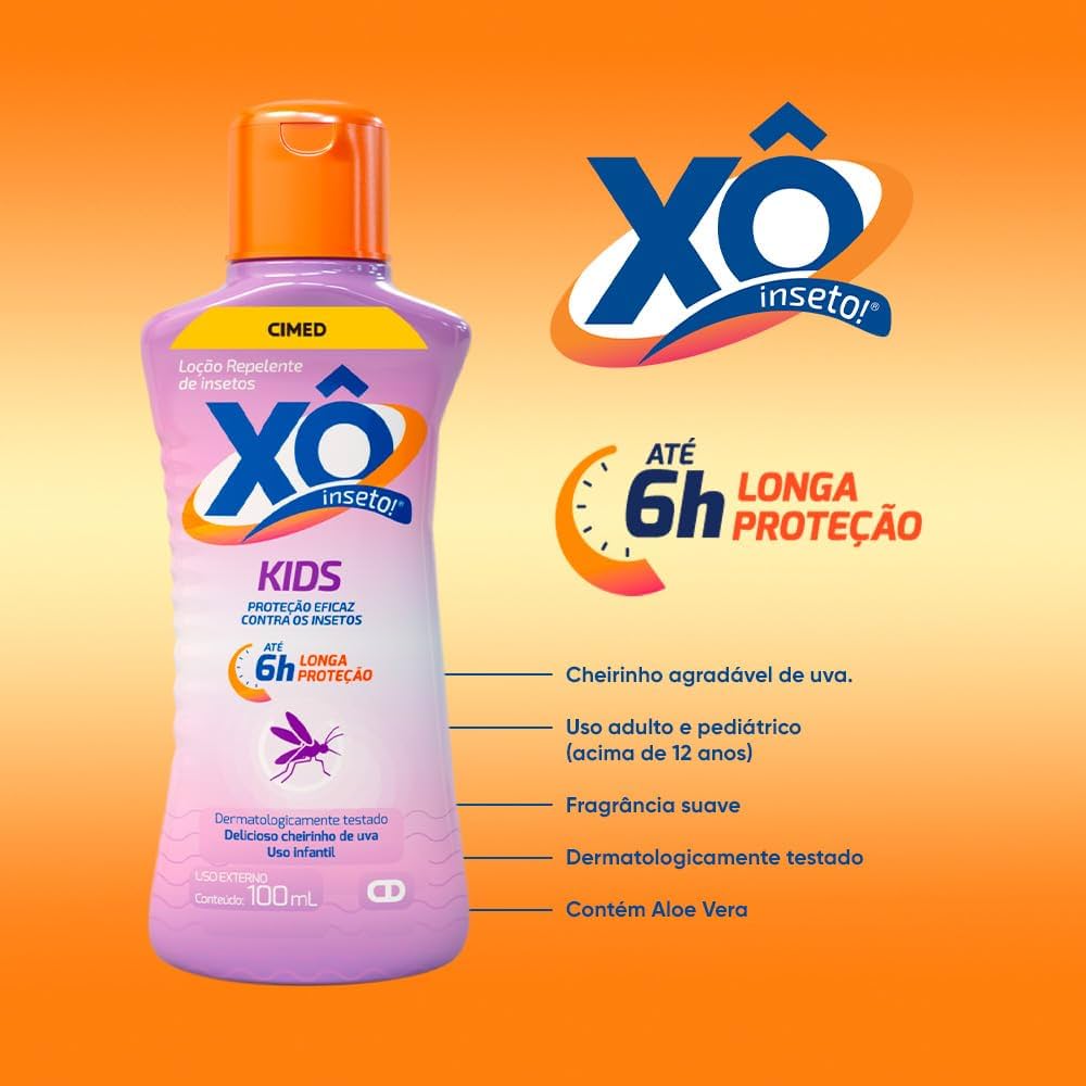 REPELENTE XÔ INSETO! KIDS 6H DE LONGA PROTEÇÃO 200ML