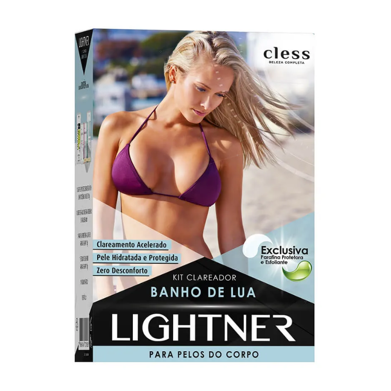 KIT CLAREADOR CLESS BANHO DE LUA LIGHTNER PARA PELOS DO CORPO