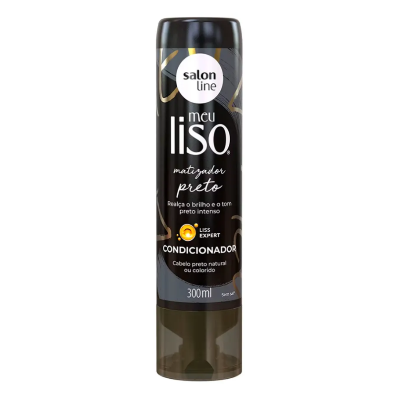 CONDICIONADOR SALON LINE MEU LISO MATIZADOR PRETO 300ML