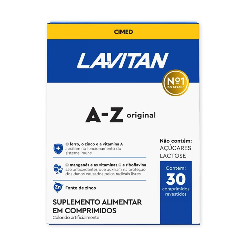 LAVITAN MULTIVITAMÍNICO AZ ORIGINAL COM 30 COMPRIMIDOS