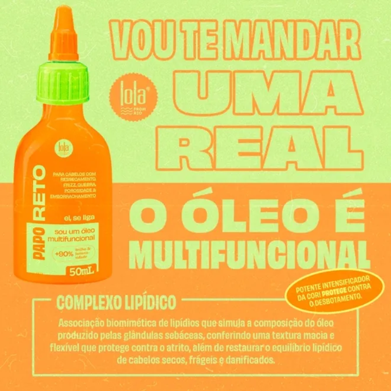 ÓLEO CAPILAR LOLA MULTIFUNCIONAL PAPO RETO 50ML