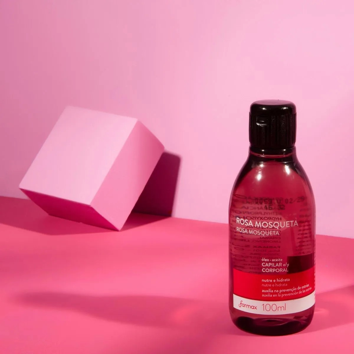 ÓLEO CAPILAR/CORPORAL FARMAX ROSA MOSQUETA 100ML