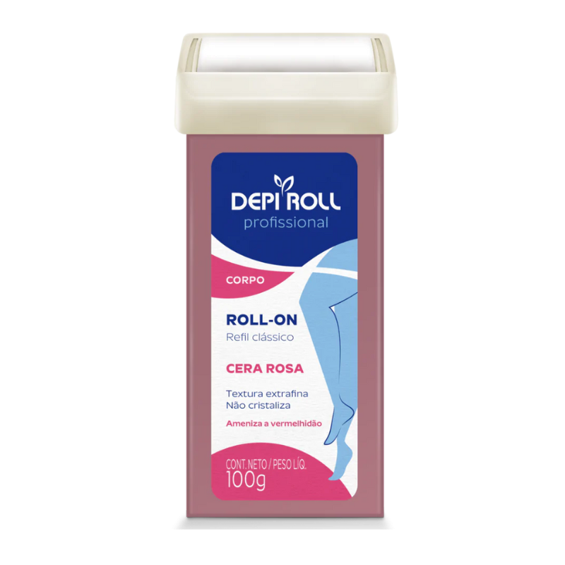CERA DEPILATÓRIA CORPORAL DEPI ROLL ROSA ROLL ON 100G
