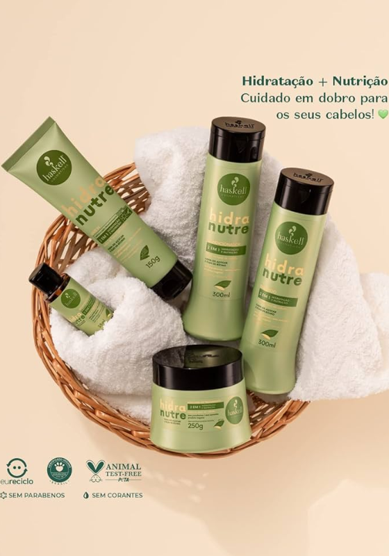SHAMPOO HASKELL HIDRANUTRE 2 EM 1 300ML