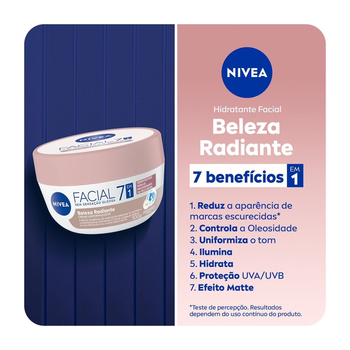 CREME FACIAL NIVEA 7 EM 1 UNIFORMIZADOR BELEZA RADIANTE 100G