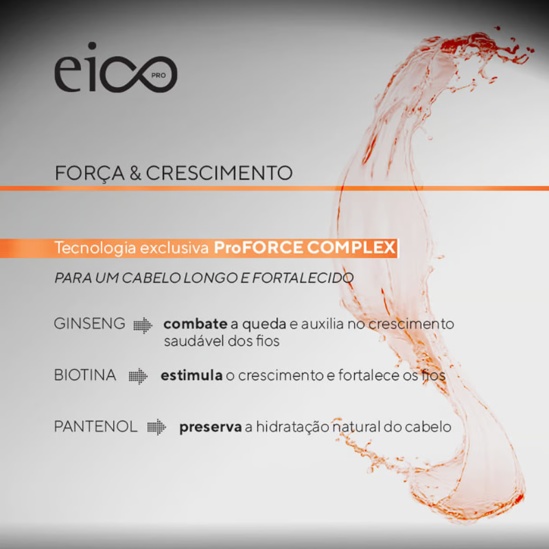FLUIDO CAPILAR EICO PRO PREENCHEDOR FORÇA & CRESCIMENTO 200ML