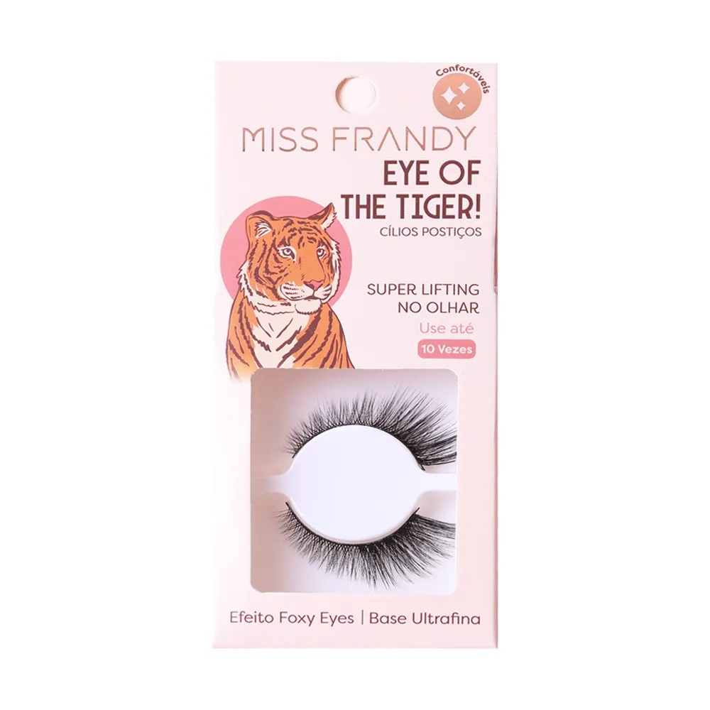 CÍLIOS POSTIÇOS MISS FRANDY EYE OF THE TIGER EFEITO FOXY EYES