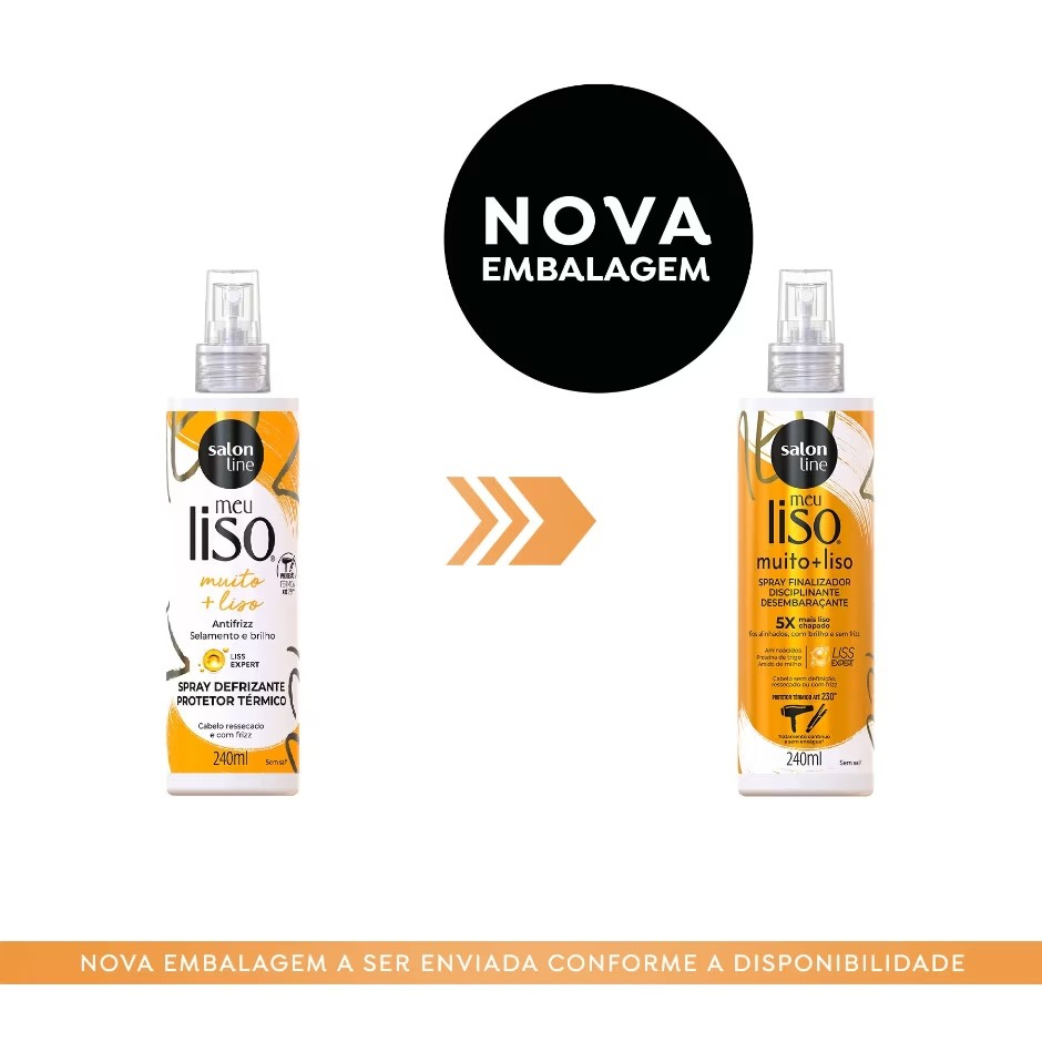 SPRAY CAPILAR SALON LINE MEU LISO MUITO + LISO FINALIZADOR DISCIPLINANTE DESEMBARAÇANTE 240ML