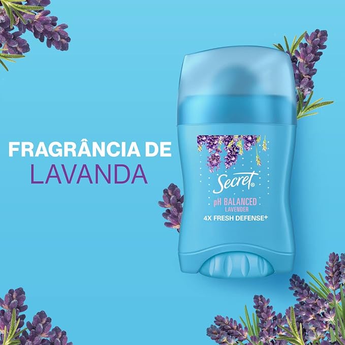 DESODORANTE EM GEL SECRET PH BALANCED LAVENDER 45G