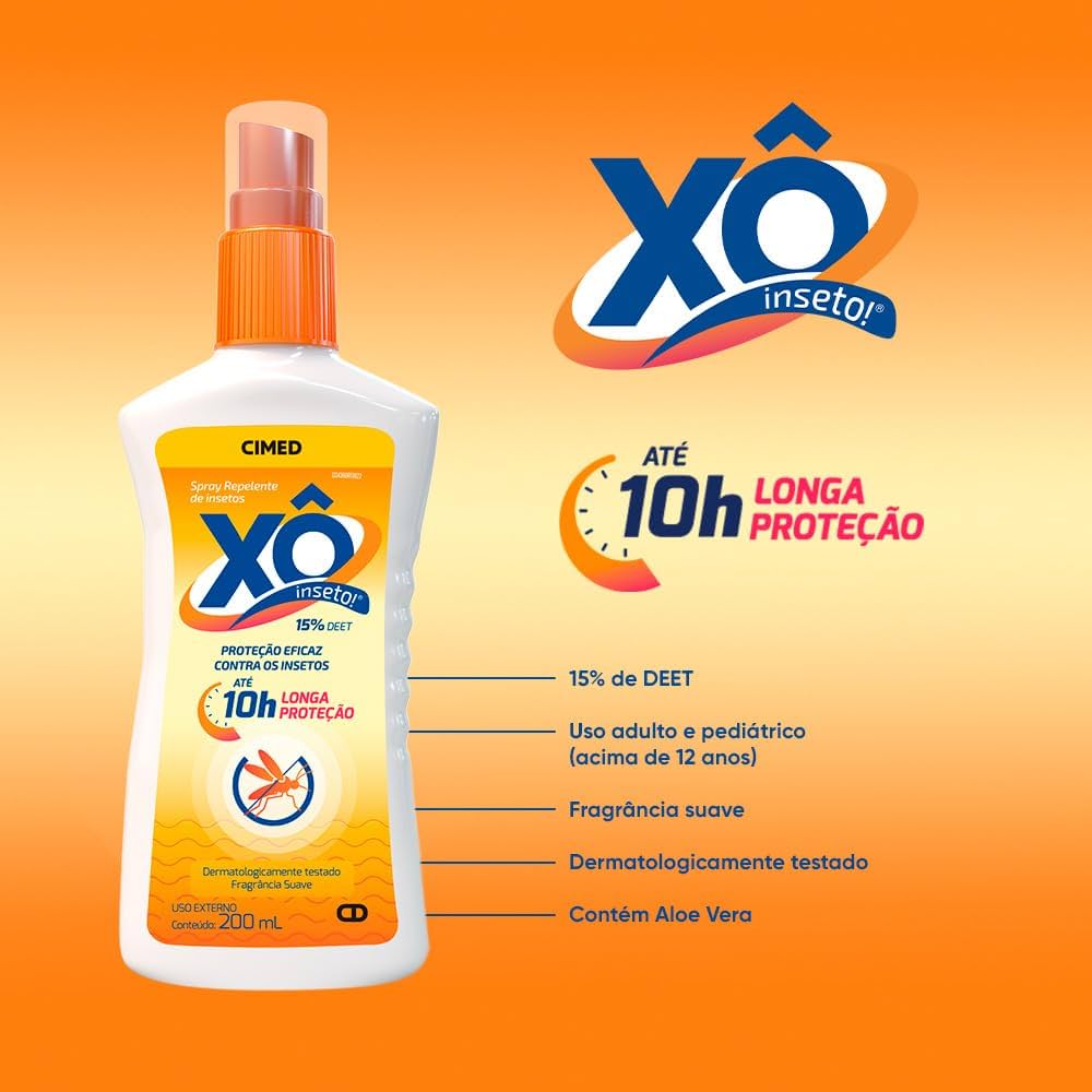 REPELENTE XÔ INSETO! SPRAY ATÉ 10H LONGA PROTEÇÃO 200ML
