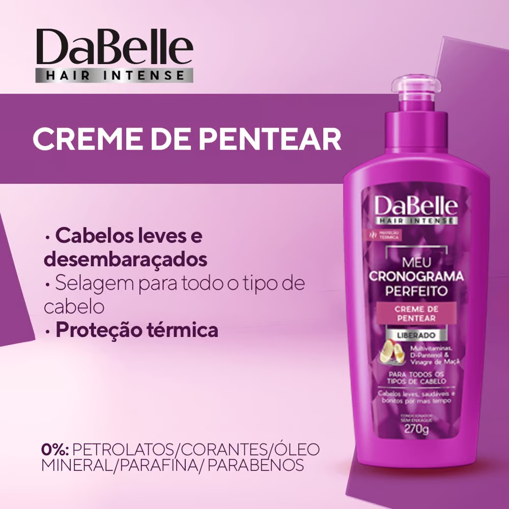 CREME PARA PENTEAR MEU CRONOGRAMA PERFEITO DABELLE 270G