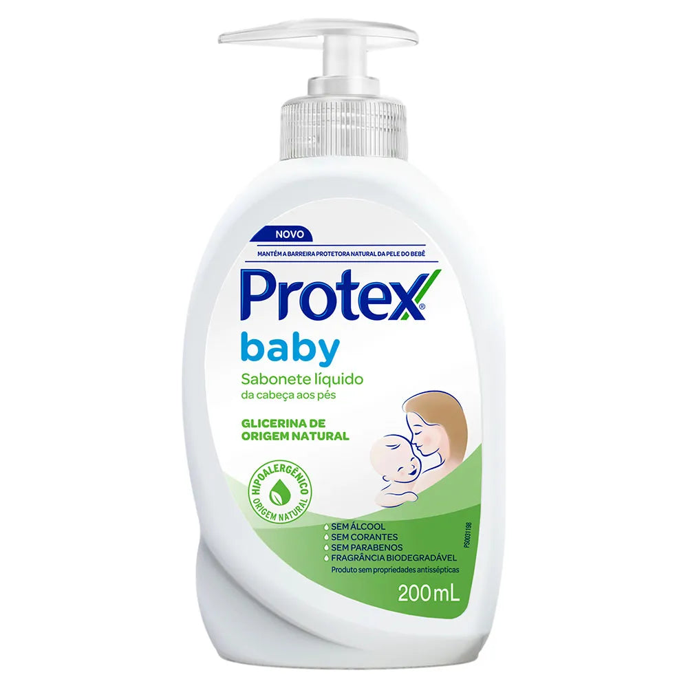 SABONETE LÍQUIDO PROTEX BABY GLICERINA DE ORIGEM NATURAL 200ML
