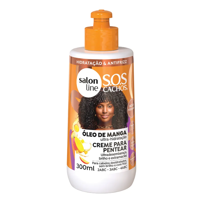 CREME PARA PENTEAR SALON LINE SOS CACHOS ÓLEO DE MANGA 300ML
