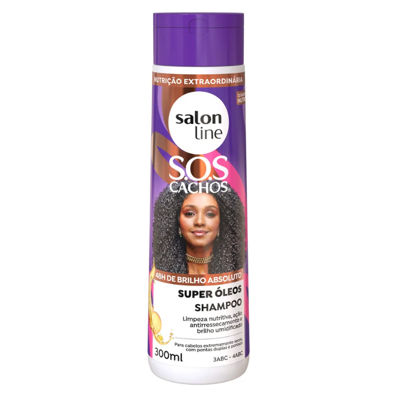 SHAMPOO SALON LINE S.O.S CACHOS SUPER ÓLEOS 300ML