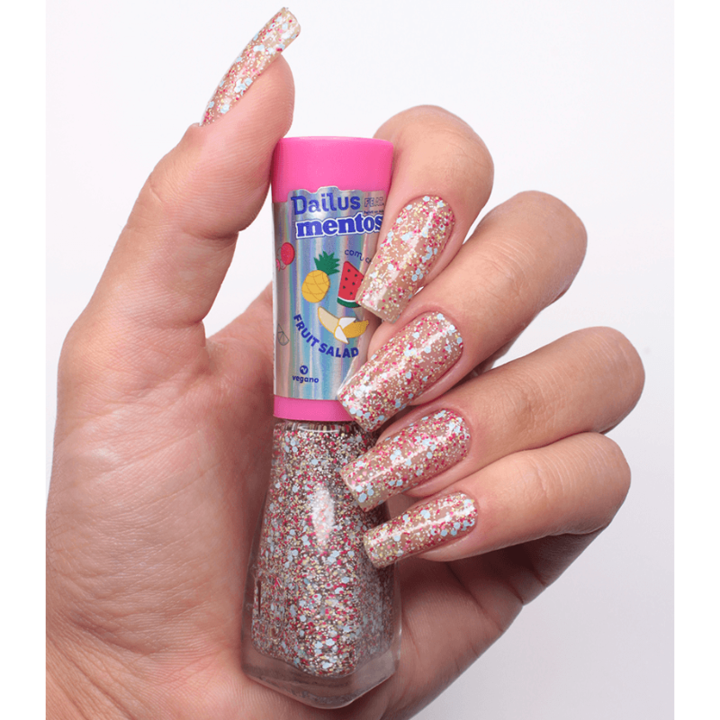 ESMALTE DAILUS MENTOS GLITTER FRUIT SALAD 8ML