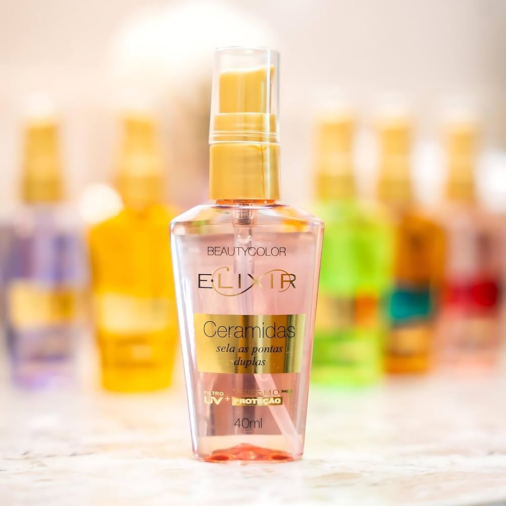 ÓLEO CAPILAR BEAUTYCOLOR ELIXIR CERAMIDAS SELA AS PONTAS DUPLAS 40ML