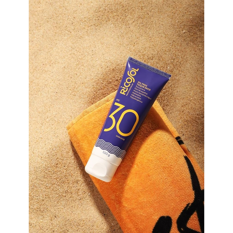 PROTETOR SOLAR RICOSOL OIL FREE TOQUE SECO FPS 30 UVA+UVB 100G