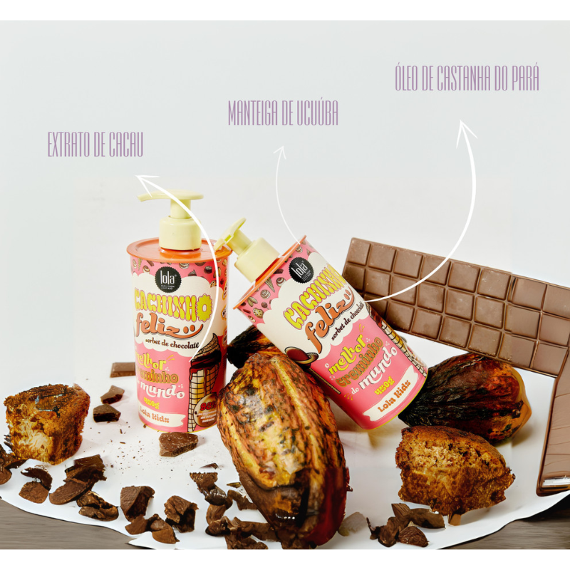 CREME DE PENTEAR LOLA CACHINHO FELIZ SORBET DE CHOCOLATE 450G