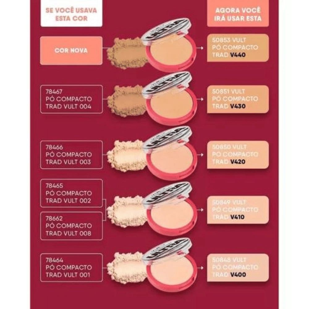 PÓ COMPACTO VULT MATTE ULTRA FINO V440 9G