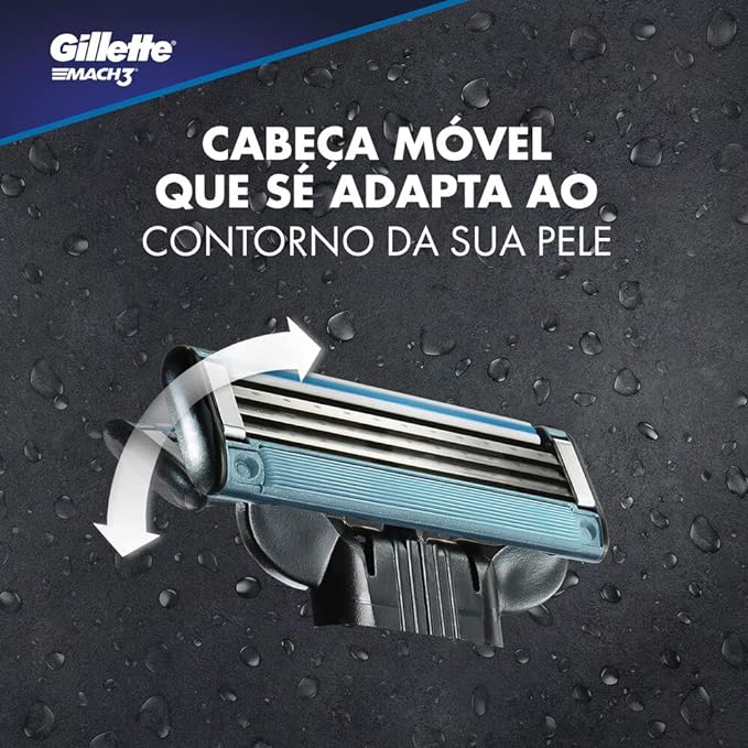 CARGA PARA APARELHO DE BARBEAR GILLETTE MACH3 SENSITIVE 2 UNIDADES
