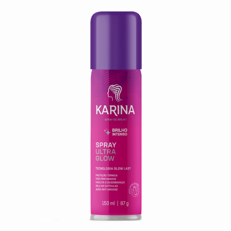 SPRAY CAPILAR KARINA ULTRA GLOW BRILHO INTENSO 150ML
