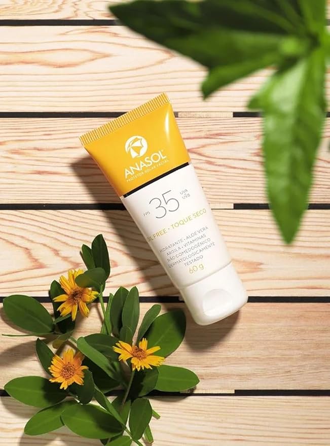 PROTETOR SOLAR FACIAL ANASOL OIL FREE FPS 35 UVA+UVB 60G