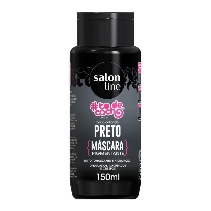 MÁSCARA PIGMENTANTE SALON LINE PRETO 150ML