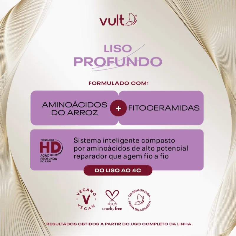 MÁSCARA CAPILAR VULT ULTRA-ALINHADORA LISO PROFUNDO 250G