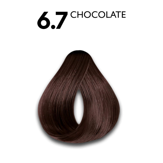 KIT TINTA CAPILAR HASKELL EXCLLUSIV COLOR PRATIC 6.7 CHOCOLATE