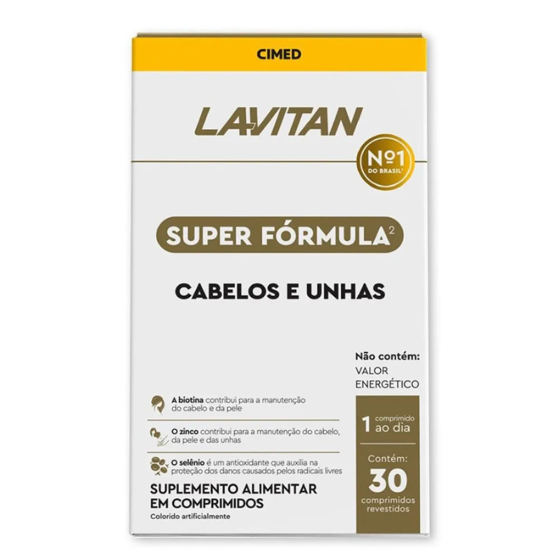 LAVITAN SUPER FÓRMULA CABELOS E UNHAS  30 CAPSULAS