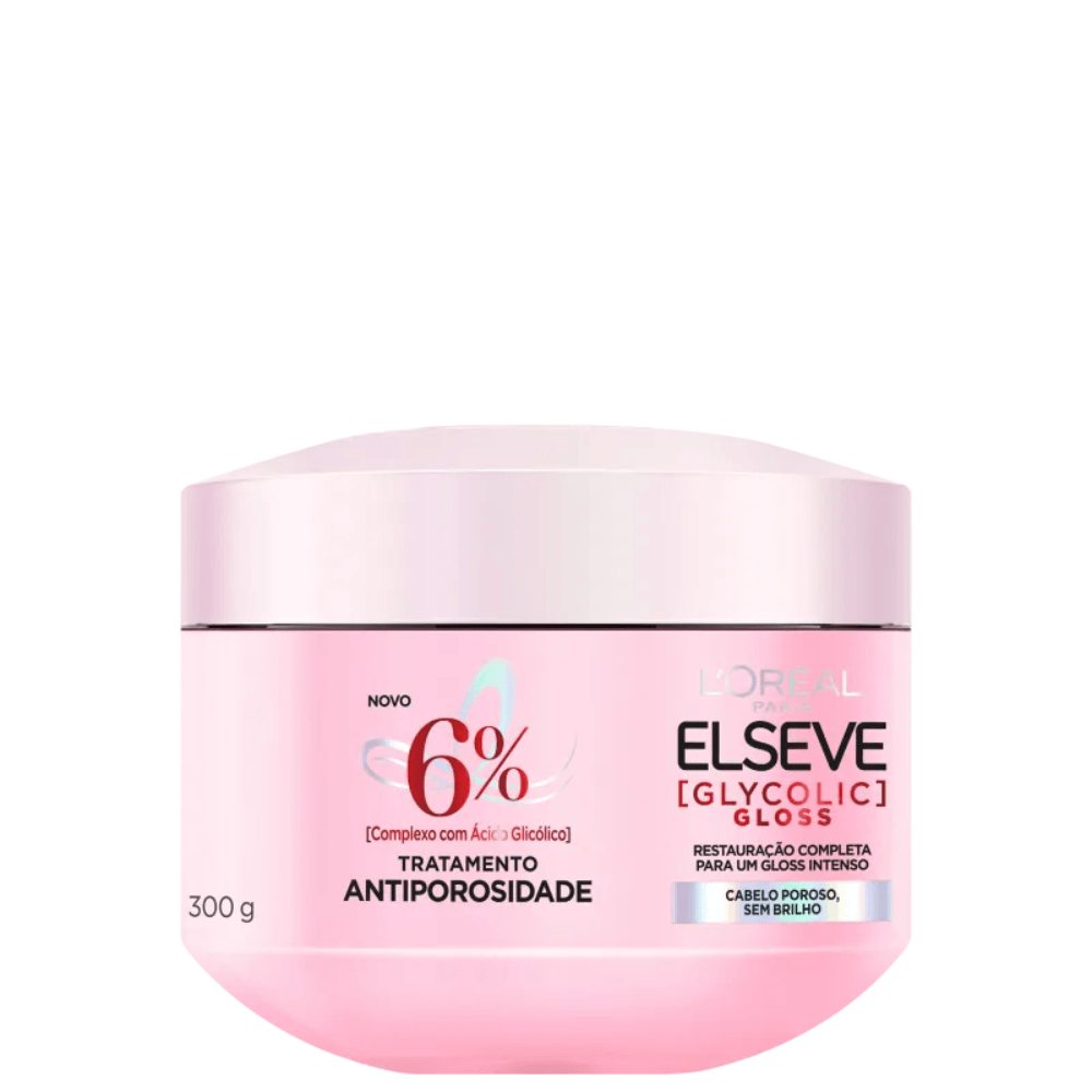 MÁSCARA CAPILAR ELSEVE GLYCOLIC GLOSS TRATAMENTO ANTIPOROSIDADE 300G