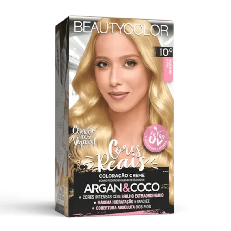 KIT TINTA CAPILAR BEAUTYCOLOR 10.0 LOURO CLARÍSSIMO