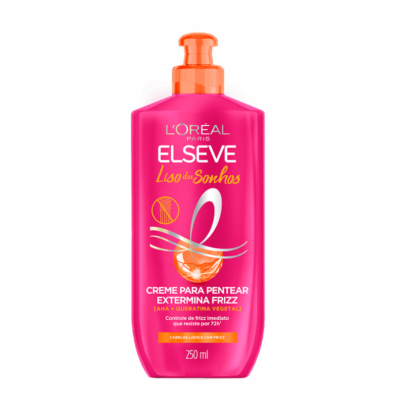 CREME PARA PENTEAR ELSEVE LISO DOS SONHOS EXTERMINA FRIZZ 250ML
