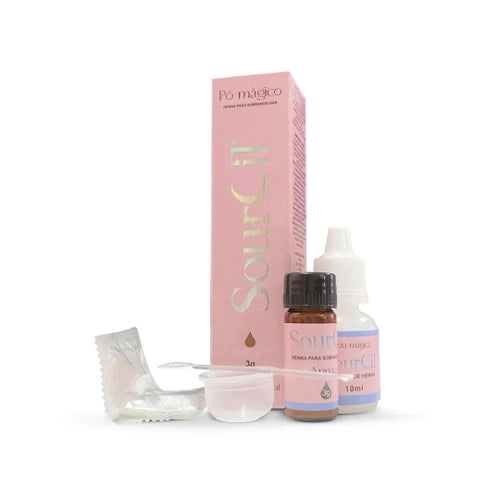 KIT HENNA PARA SOBRANCELHAS SOURCIL CASTANHO CLARO