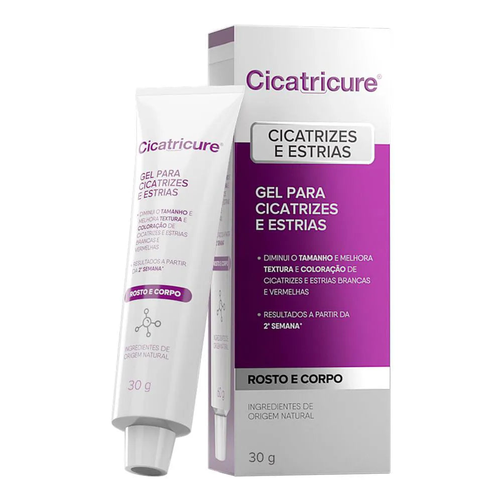 GEL CICATRICURE PARA CICATRIZES E ESTRIAS 30G