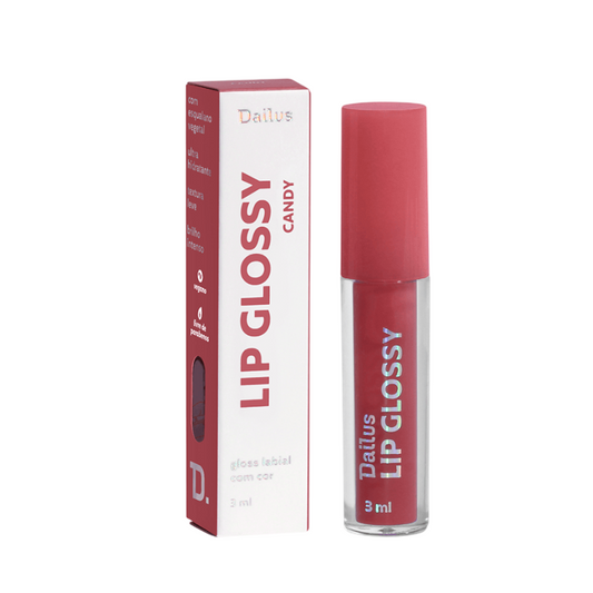 GLOSS LABIAL DAILUS LIP GLOSSY CANDY COM COR 3ML