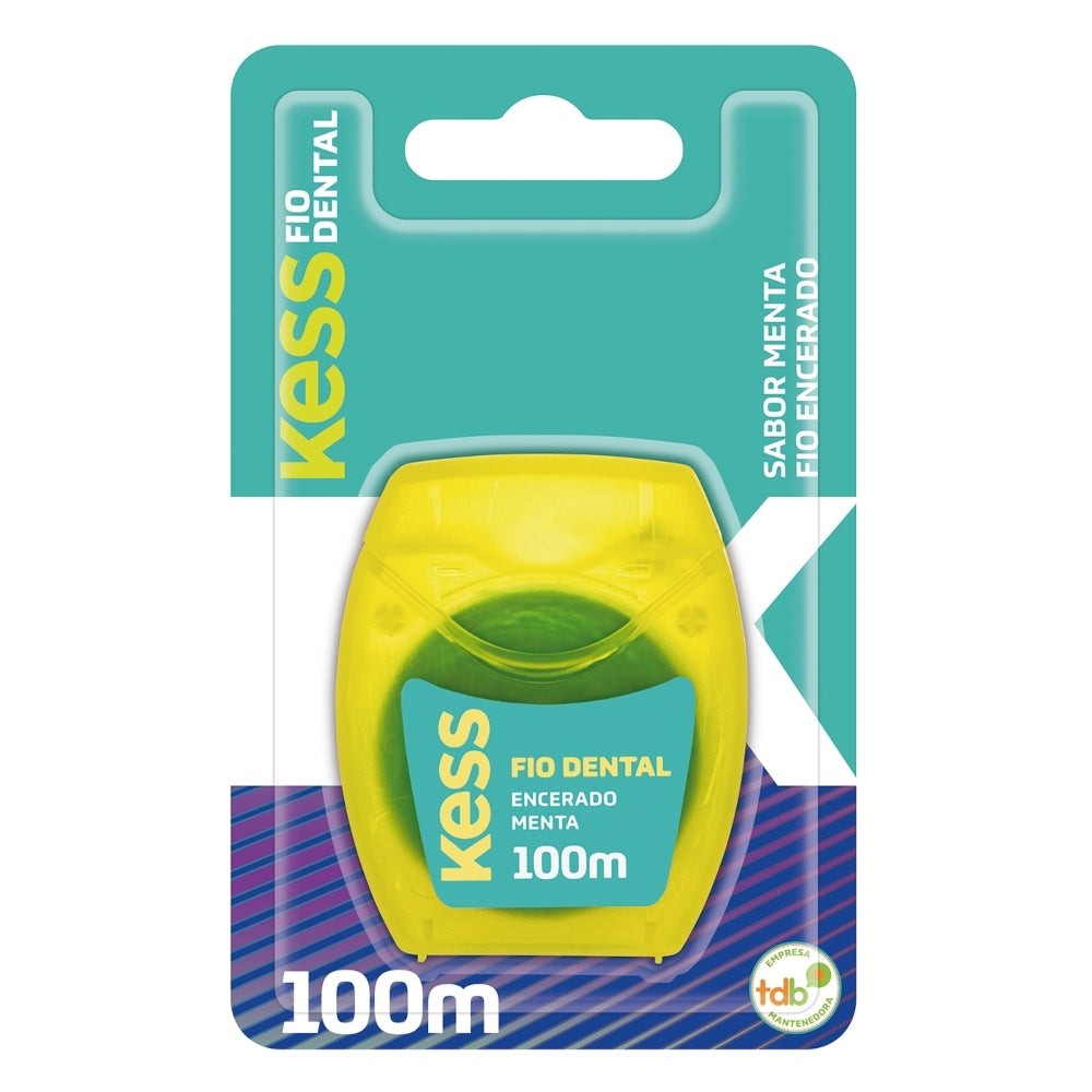 FIO DENTAL KESS ENCERADO MENTA MENTA 100M