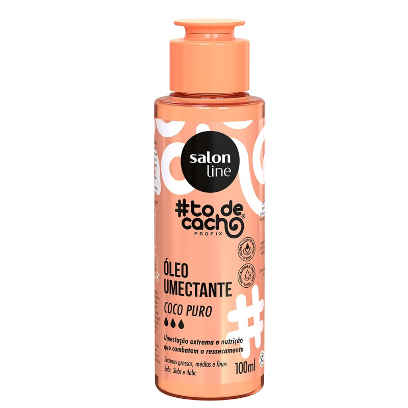 ÓLEO CAPILAR #TODECACHO COCO PURO SALON LINE 100ML