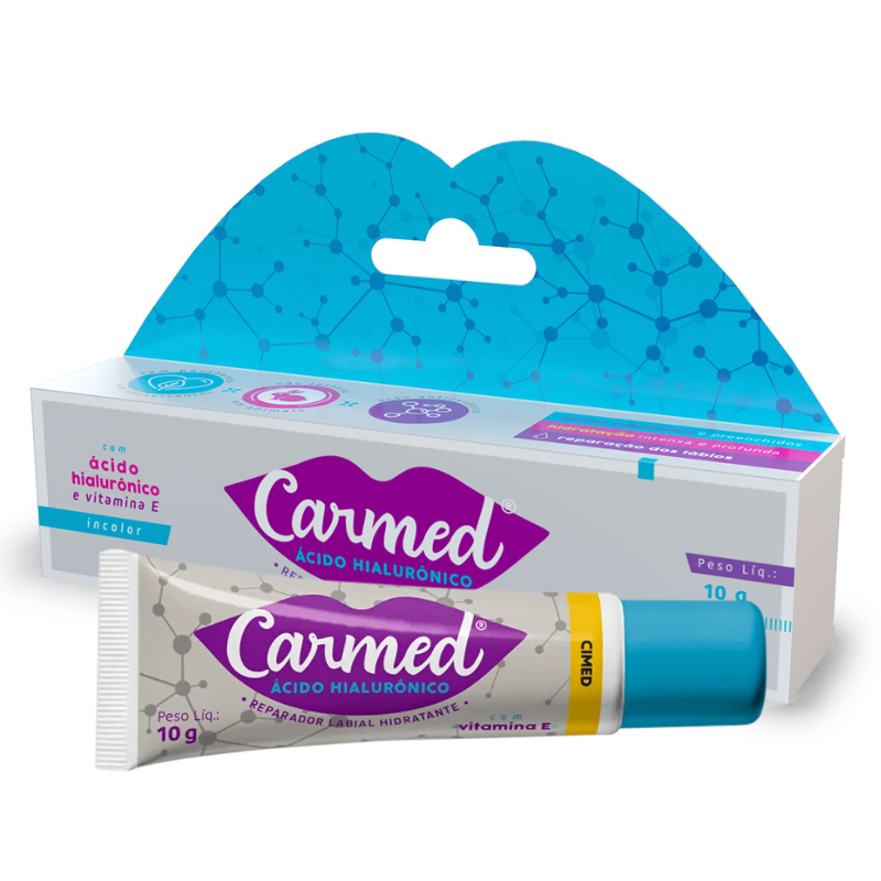HIDRATANTE LABIAL CARMED ÁCIDO HIALURÔNICO INCOLOR 10G