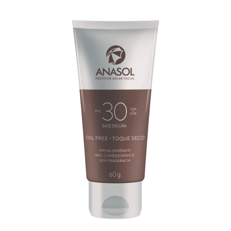 PROTETOR SOLAR FACIAL ANASOL BASE ESCURA FPS 30 UVA+UVB 60G