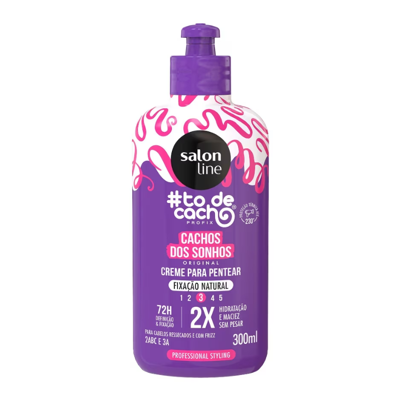 CREME PARA PENTEAR SALON LINE #TODECACHOS DOS SONHOS ORIGINAL 300ML