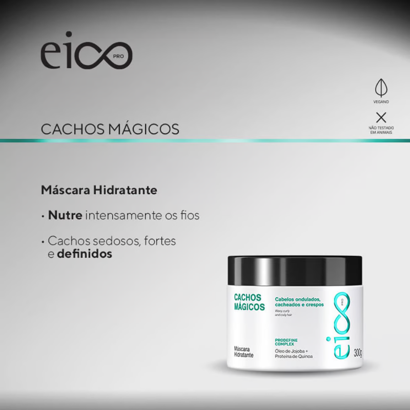 MÁSCARA CAPILAR EICO PRO CACHOS MÁGICOS 300G