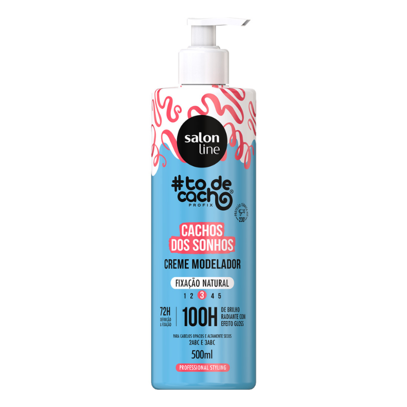 CREME MODELADOR SALON LINE #TODECACHO CACHOS DOS SONHOS FIXAÇÃO NATURAL 500ML