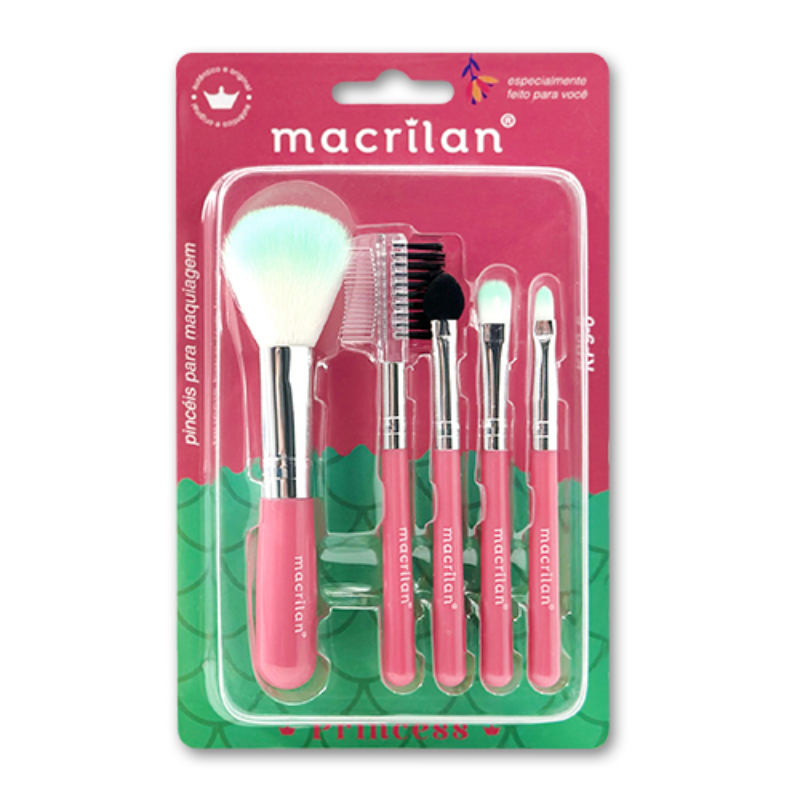 KIT MACRILAN PINCÉIS PARA MAQUIAGEM KP9-6 5 UNIDADES
